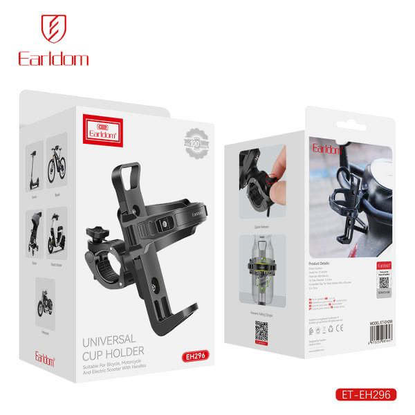 Earldom Universal Adjustable Cup Holder for Bike Motorcycle Scooter
