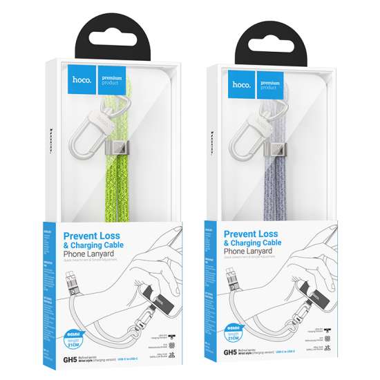 Hoco GH5 20W Fast Charging Type‑C Lightning Cable Bracelet