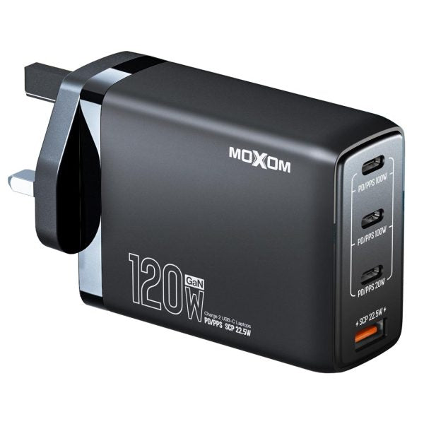 Moxom MX-HC105 120W GaN USB‑C PD 4‑Port Fast Charger