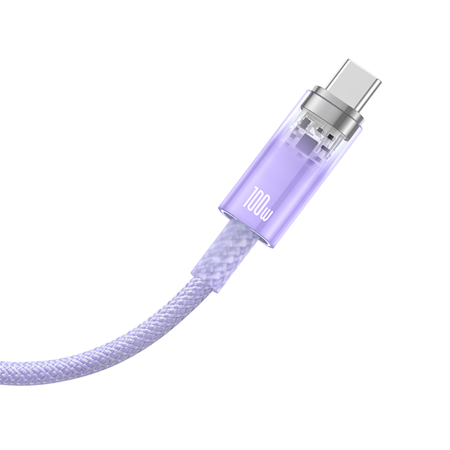 Baseus Flash USB‑C Quick Charge Cable 6A 1m Purple