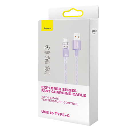 Baseus Flash USB‑C Quick Charge Cable 6A 1m Purple