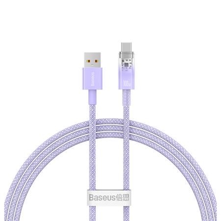 Baseus Flash USB‑C Quick Charge Cable 6A 1m Purple