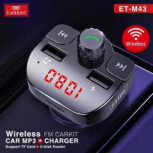 Earldom M43 FM Fast Charging Bluetooth Car Charger Kit