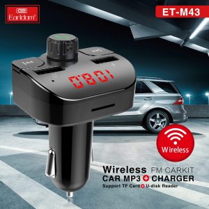 Earldom M43 FM Fast Charging Bluetooth Car Charger Kit
