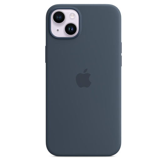 Official Apple iPhone 14 Plus Silicone Case with MagSafe - Storm Blue