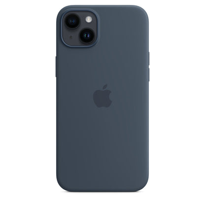 Official Apple iPhone 14 Plus Silicone Case with MagSafe - Storm Blue