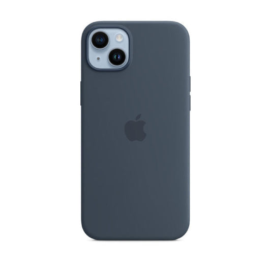 Authentic Apple iPhone 14 Plus Silicone MagSafe Case in Storm Blue