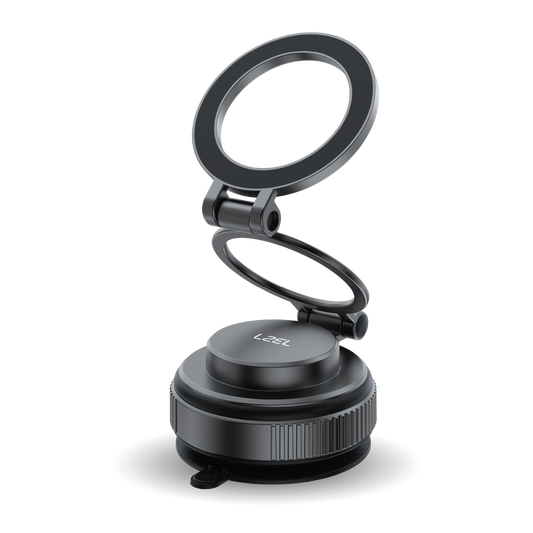 LZEL Magvortex Max Vacuum Suction Phone Holder 360 Rotation Black