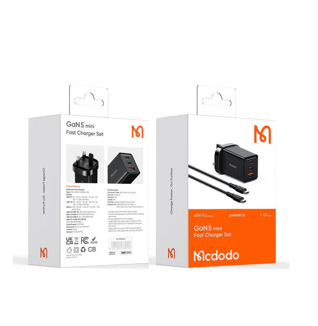 Mcdodo CH-155 67W Triple Port USB-C & USB-A Fast Charger