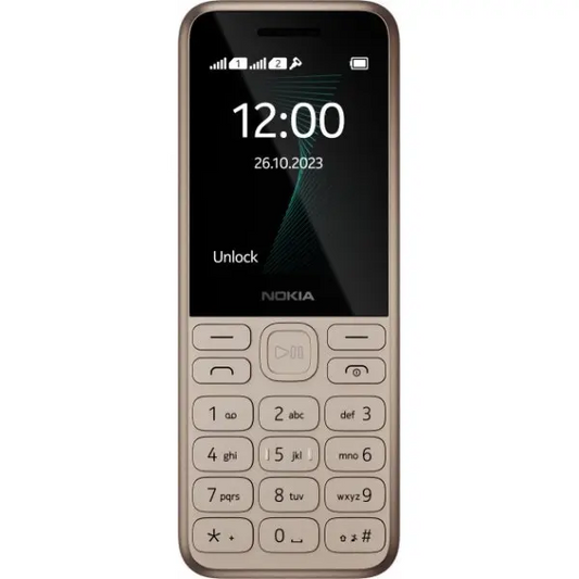 Nokia N130 2023 Dual SIM Gold Feature Phone with Long-Lasting Battery