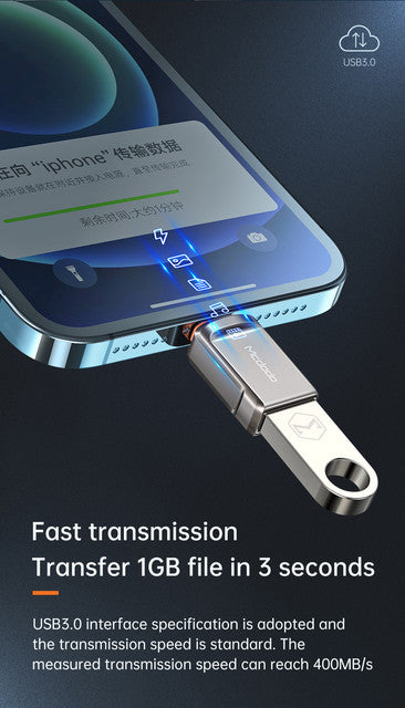 Mcdodo OT-8600 High-Speed USB-A 3.0 to Lightning Adapter