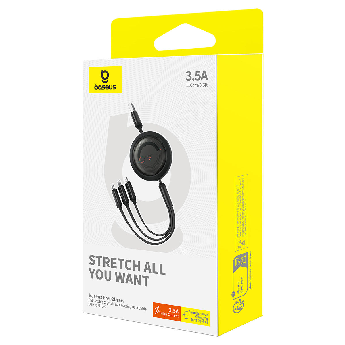 Baseus Free2Draw 100W Multi‑Connector USB M L C Charging Cable