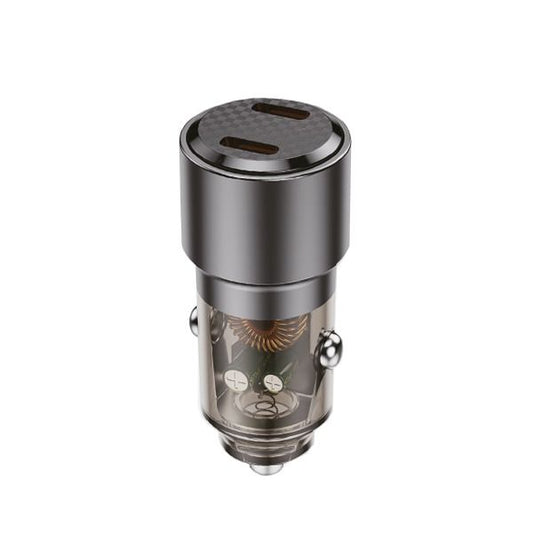 Asli Global 90W Dual USB‑C Car Charger Fast Power Gray
