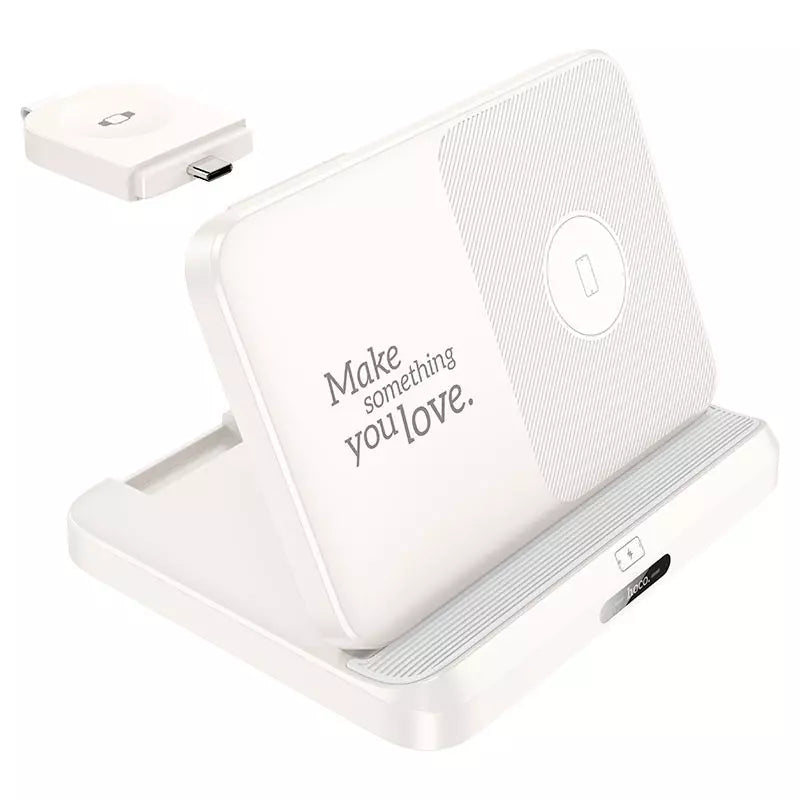 HOCO CQ7 3-in-1 Foldable Wireless Charging Desktop Stand 15W