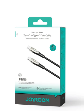 Fast Charging USB‑C to USB‑C & Lightning Cable 1.2 m Black