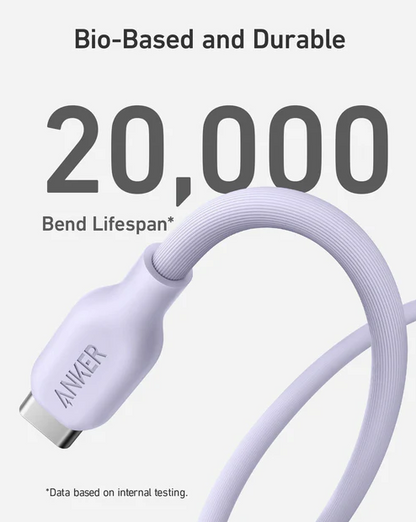Anker 542 USB-C to Lightning Cable: Bio-Based, Durable, Fast Charging, Violet