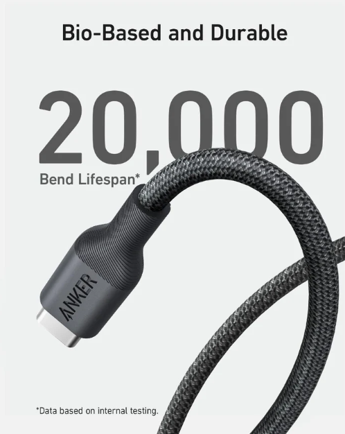 Anker 544 USB-C to USB-C Cable: 140W Bio-Nylon Fast Charging Power Cable