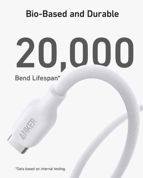 Anker Bio-Based Durable USB-C to Lightning Cable 3ft - Eco-Friendly Fast Charging