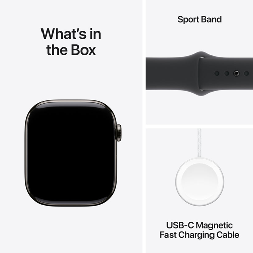 Apple Watch Series 10 GPS + Cellular 46mm with Sport Band - (Middle East Version)