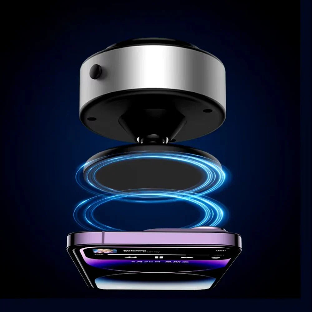 Silver 360° Rotating Magnetic Vacuum Car Phone Holder