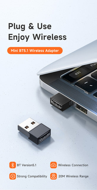 Mcdodo OT-1580 Compact Bluetooth 5.1 USB Adapter for PCs