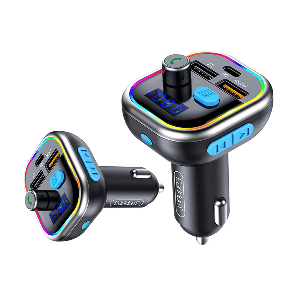 Earldom M61 18W PD QC 3A LED Bluetooth Car Charger