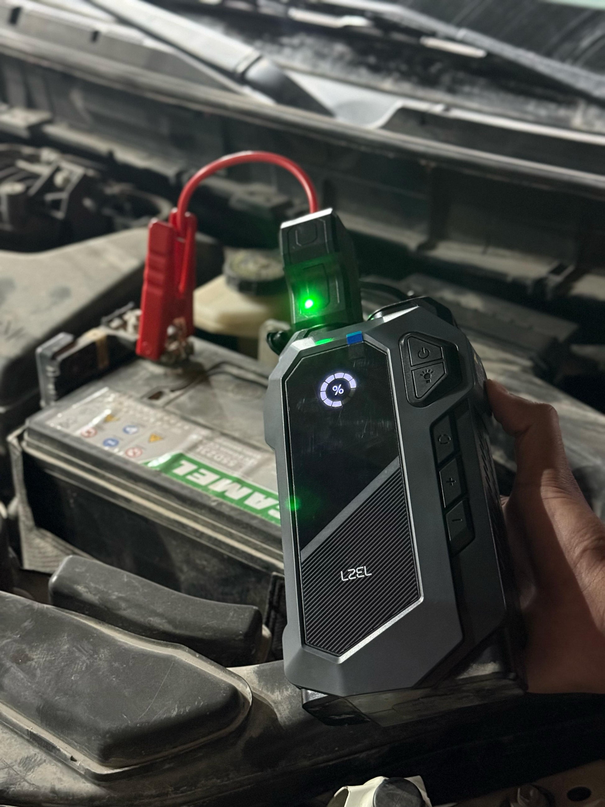 LZEL EnergizeIgnite X 12,000mAh Car Jump Starter & Compressor