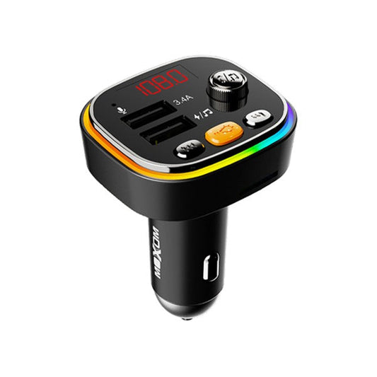 Moxom Wireless Music Car Charger Dual Ports with Bluetooth FM Transmitter and Dual Fast Charge