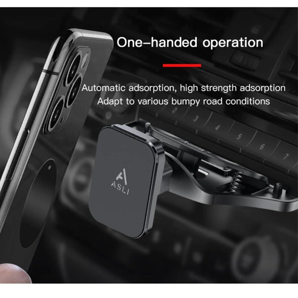 Automagnet CD Series Car Phone Holder – 360° Magnetic Mount for Smartphones