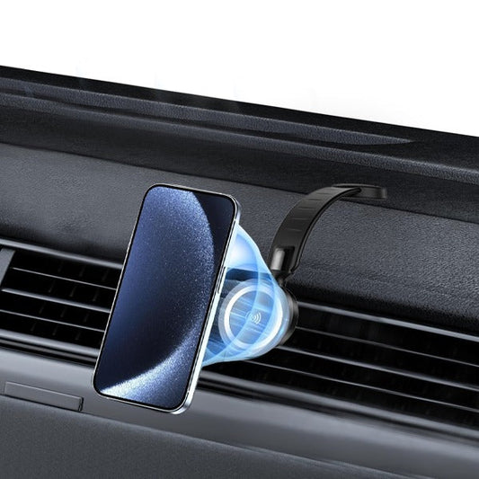 Asli Global 15W MagSafe Car Phone Holder with Wireless Charging