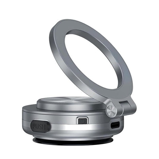 Silver 360° Rotating Electric Vacuum Magnetic Car Phone Mount