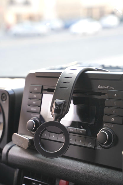 Asli Global Magnetic Ring Car Holder with Rotating Suction