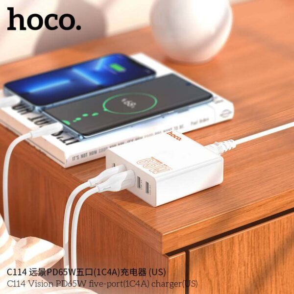 HOCO C114B 65W Multi-Plug Fast Charger for Global Travel
