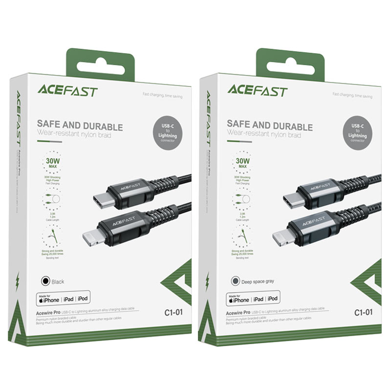 Acefast C1-01 Aluminium Alloy USB‑C to Lightning Fast Charging Cable