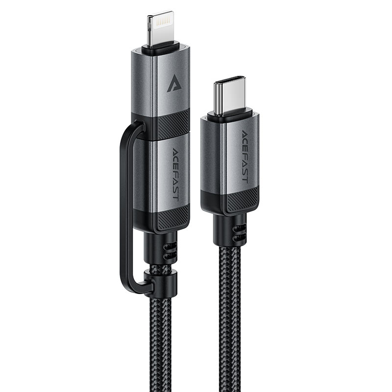 Acefast C20-01 Dual USB‑C Lightning & USB‑C Fast Charging Cable
