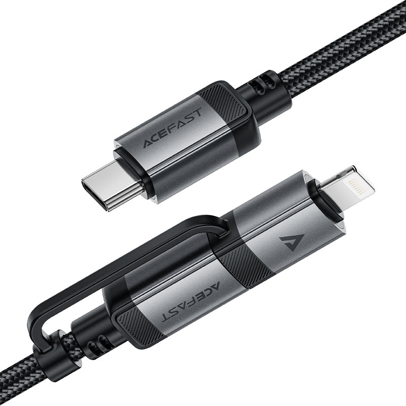 Acefast C20-01 Dual USB‑C Lightning & USB‑C Fast Charging Cable
