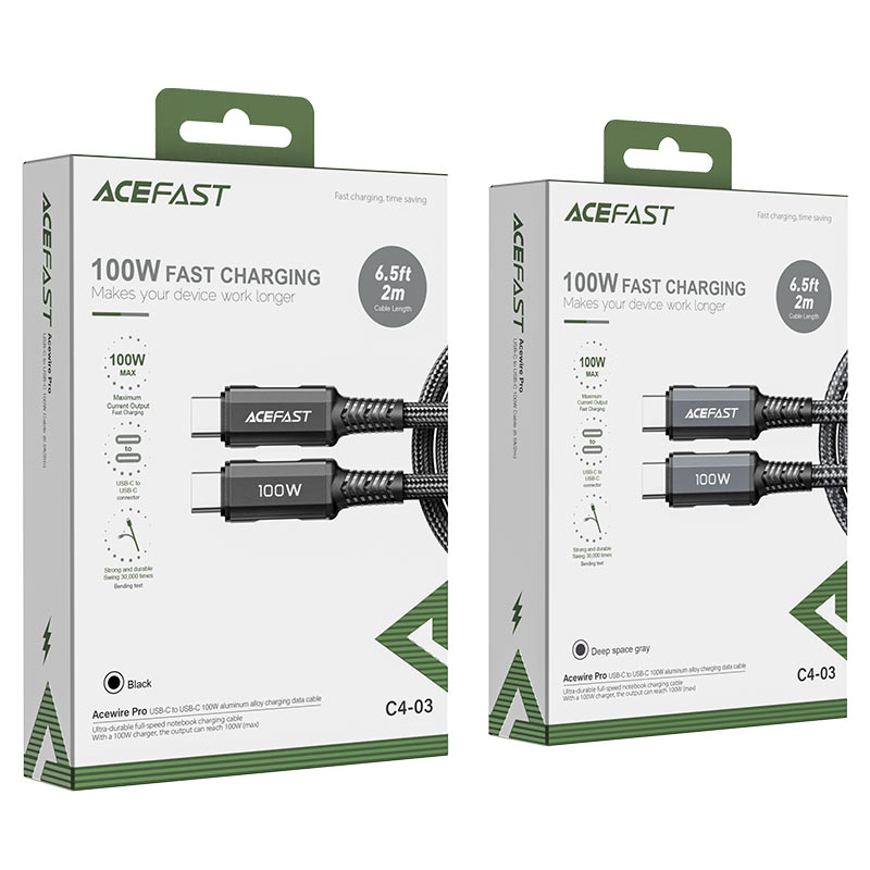 Acefast C4-03 2m USB-C to USB-C 100W Fast Charging Cable