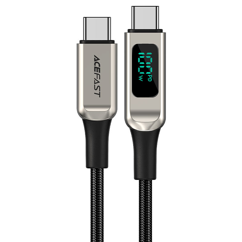AceFast C6-03 2m USB‑C 100W Braided Cable with LED Display