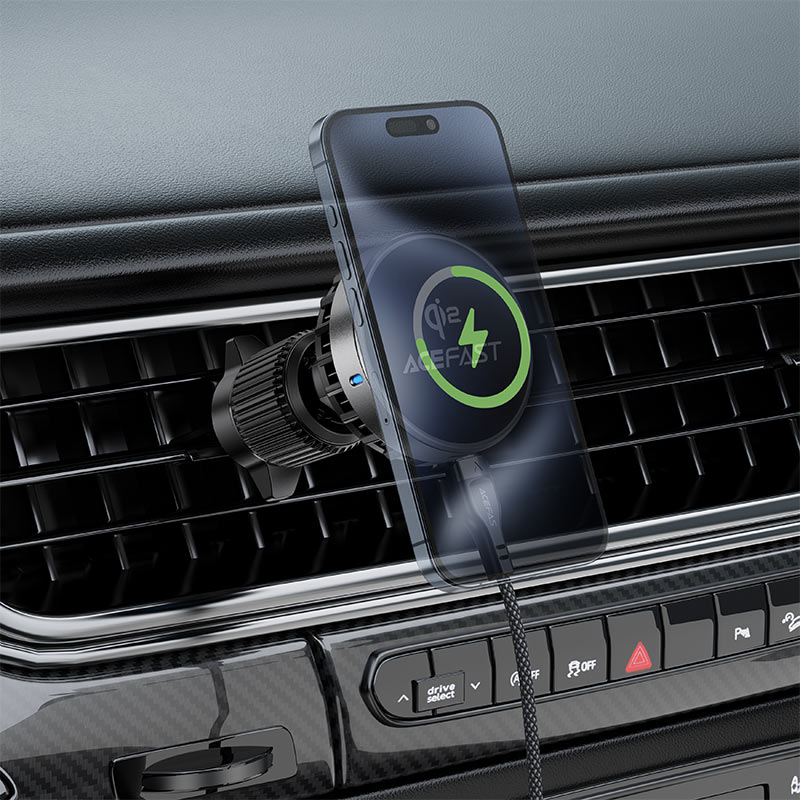 Acefast D40 Magnetic Car Holder with Fast Qi2 Wireless Charging