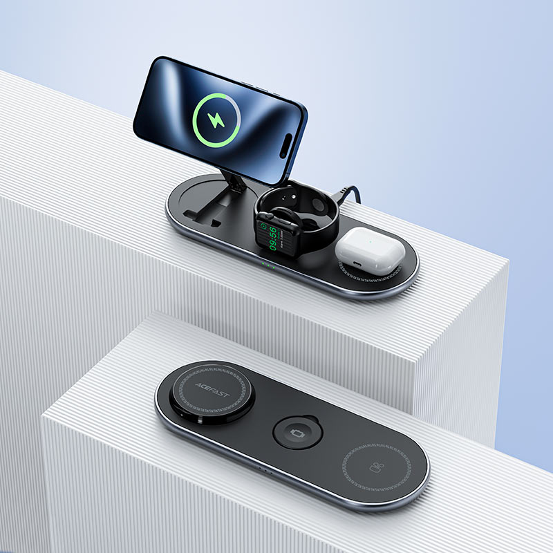 Acefast E19 Qi2 3‑in‑1 Foldable Magnetic Wireless Charging Stand