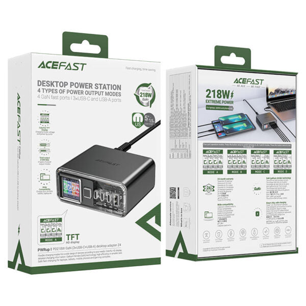 Acefast Z4 GaN 218W Desktop Charger 4-Port Power Station