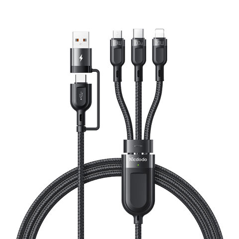 Mcdodo 100W 3-in-1 PD Charging Cable 1.2m USB‑C Micro‑USB Lightning