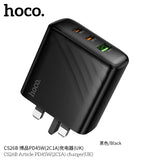 Hoco CS26B PD45W 3-Port USB-C & USB-A Wall Charger