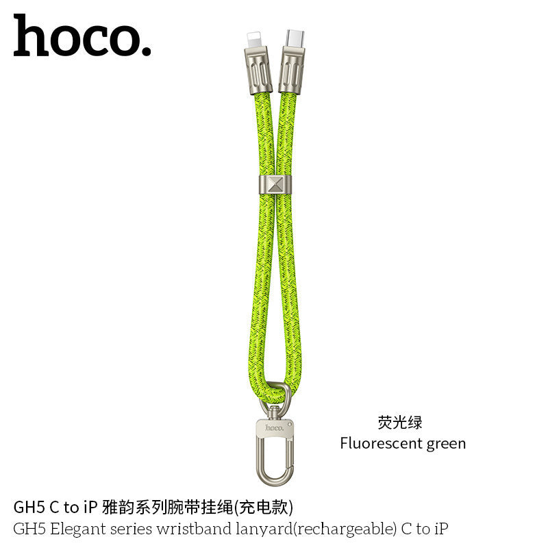 Hoco GH5 20W Fast Charging Type‑C Lightning Cable Bracelet
