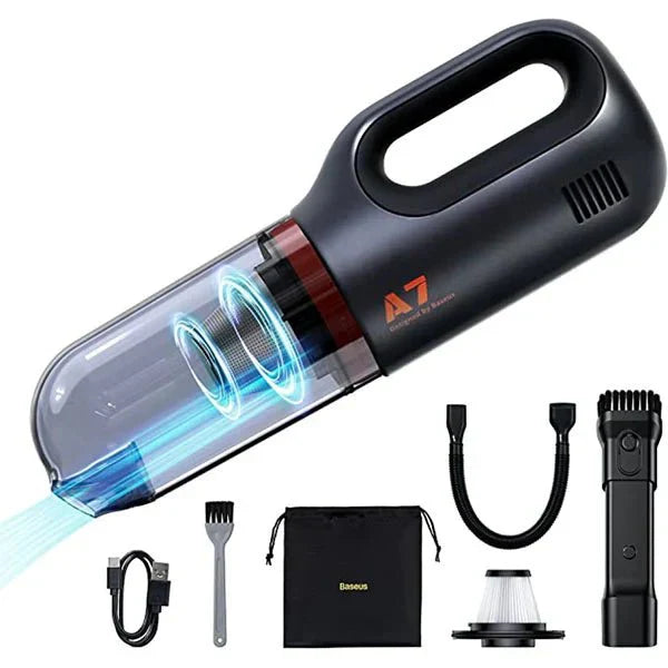 Baseus A7 Car Vacuum Cleaner, Black – Powerful Cordless Suction