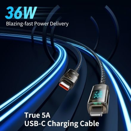 Mcdodo 1.8m USB‑C to Lightning 36W PD Cable with Display