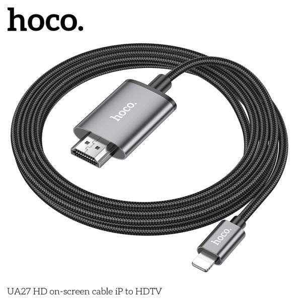 Metal Grey UA27 HD iPhone to HDMI On‑Screen Cable