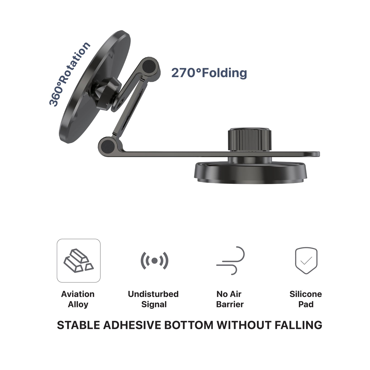 Asli Global Promag Magnetic Car Mount with Double 360° Rotation