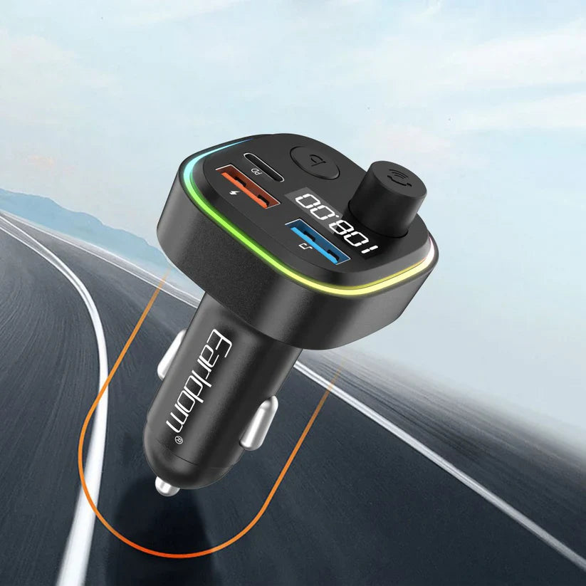 Earldom FM Transmitter ET-M84 Bluetooth Car Charger with Fast Charging