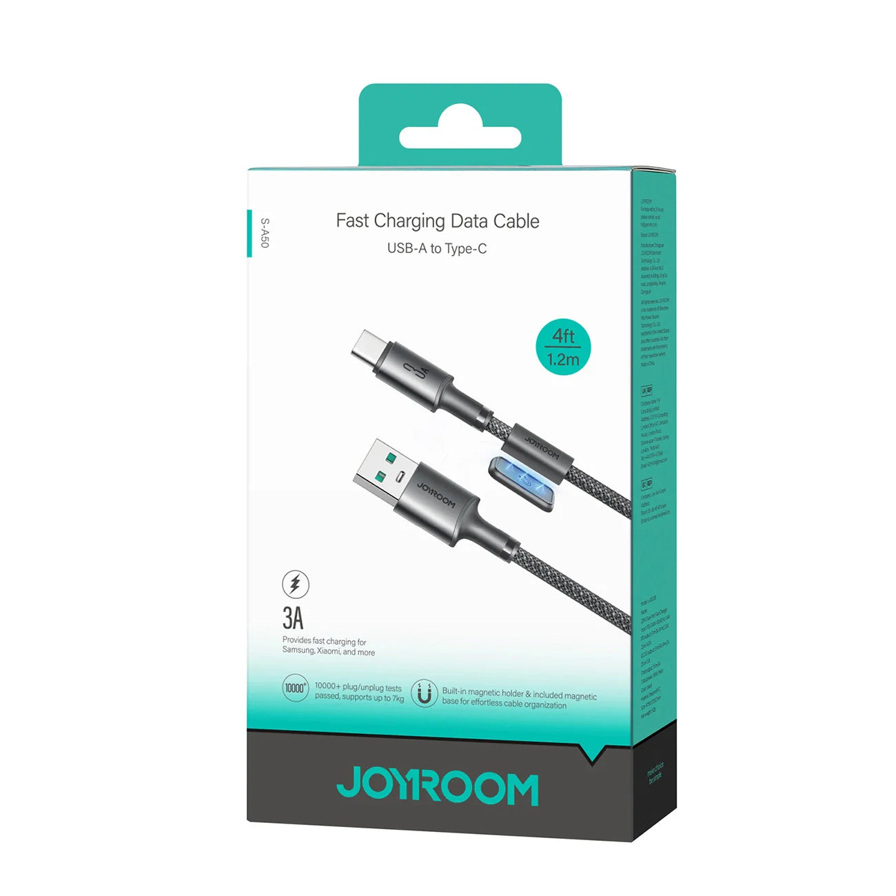 Joyroom S-A50 1.2m Magnetic USB-A to USB-C Fast Charging Cable